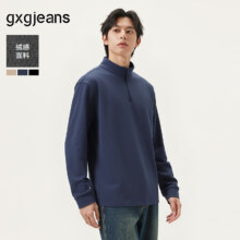 gxgjeans 男装半开襟长袖T恤