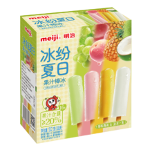 明治 果汁棒冰 葡萄白桃菠萝椰子 32g*16支 彩盒装