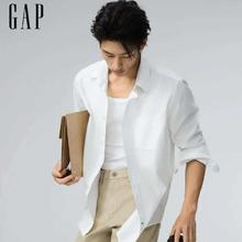 GAP 男纯棉长袖衬衫