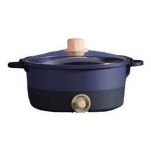 九阳 电火锅多功能电煮锅 6L 3L 3L 蓝色 1200W 不粘涂层