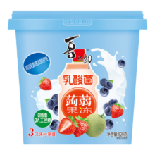 喜之郎 蒟蒻果冻桶 520克 26小包 3口味 草莓蓝莓哈密瓜