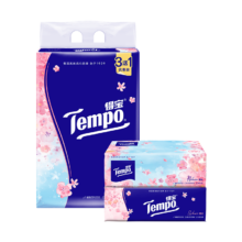 TEMPO 得宝 樱花味抽纸 4层M码 90抽 4包