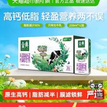 金典 高钙低脂纯牛奶250ml*12盒整箱礼盒健身代餐低负担