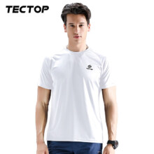 探拓 TECTOP 圆领短袖T恤 男款白色 L 轻薄透气快干 情侣款