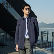 PLUS：YOUNGOR 雅戈尔 风衣男士 春季商务休闲单风衣 藏青