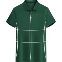 花花公子 Polo衫 四季短袖 商务休闲纯色翻领T恤 白色 2XL