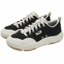 超V：FILA 汉堡鞋 男鞋 低帮撞色透气复古帆布鞋 时尚简约休闲