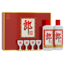 郎酒 郎牌郎酒 酱香型白酒 53度 500mL*2瓶 礼盒装 （年份包装随机）