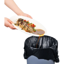 垃圾袋 家用手提式中大号 黑色背心式 厨房卫生间塑料袋 50只 超特厚 32*52cm