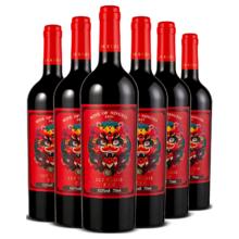 類人首 龙腾美乐橡木桶干红葡萄酒750ml*6支