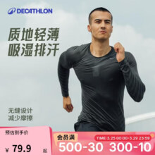 迪卡侬 KIPRUN 男式亲肤长袖跑步T恤 紧身长袖 4044230 S