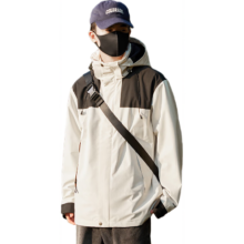oversize宽松冲锋衣男女秋冬夹克 可拆卸防风登山外套