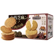 三只松鼠 山药芝麻瓦片 非油炸 独立小袋 500g箱装
