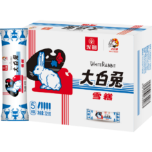 光明 大白兔雪糕 65g*5支 冰淇淋棒冰 家庭装