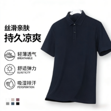 轻奢商务POLO衫大码短袖 百搭纯色宽松上衣 休闲T恤打底衫 （多种颜色可选）
