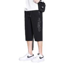 真维斯 男士夏季冰丝七分裤 深灰 2XL 速干宽松休闲裤