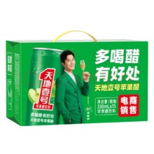 PLUS会员：天地壹号 苹果醋饮料 330ml*15罐 整箱礼盒装