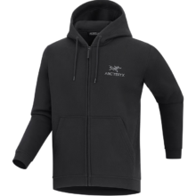 ARC'TERYX 始祖鸟 EMBLEM FLEECE FULL-ZIP HOODY 男子抓绒衫 Black 黑色 S