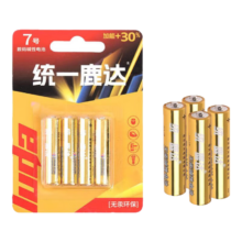 统一鹿达 金色碱性电池 7号4粒