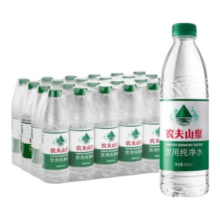 农夫山泉 饮用纯净水 550ml*24瓶 天然水源绿瓶塑膜装