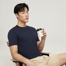 雅戈尔 短袖T恤男圆 藏青
