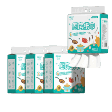 丝飘 悬挂式厨房纸巾 2层180抽*4提 干湿两用清洁油污