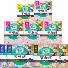 再降价：乐而雅 花王卫生巾零触感日夜组合64片