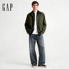 Gap 男装 巴恩风翻领宽松夹克外套美版