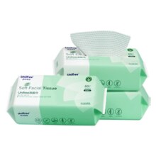 遇水更温柔！Unifree 悠派柔品 干湿两用一次性加厚棉柔洗脸巾 60抽*3包