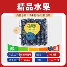 怡颗莓 云南蓝莓宝宝果新鲜采摘单盒125g3盒共计375g小果单果12mm