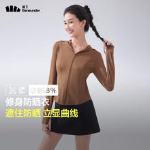 PLUS会员：蕉下 修身防晒衣女款 春季外套 板栗咖