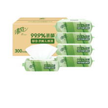 清风御本草 草本杀菌湿巾 卡皮巴拉纯水湿巾60片*5包