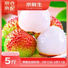 海南产！京鲜生 海南妃子笑荔枝 净重5斤/大果20g+