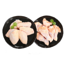 上鲜翅中净重2斤+翅根净重2斤 生鲜鸡翅膀炸鸡翅烧烤食材 源头直发