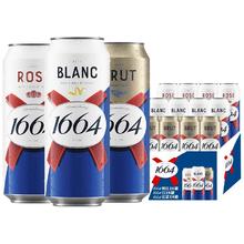 1664凯旋 1664啤酒三口味500*12(白啤+桃红+法蓝) 精酿自营整箱非原箱京东自营