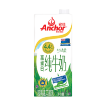 安佳 高蛋白纯牛奶 4.4g原生高钙 1L利乐包