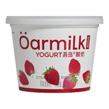 Oarmilk 吾岛酸奶果味生牛乳发酵 草莓酸奶420g*1桶
