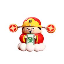 囍柿莲莲 小财神爷小摆件