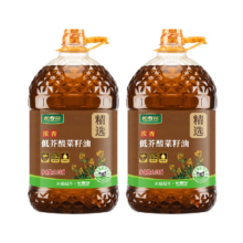 长寿花 低芥酸浓香菜籽油 6.08L*2桶 非转基因物理压榨