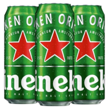 Heineken 喜力经典啤酒 500ml*3罐 全麦拉格分享装 包装随机