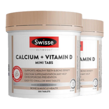 Swisse 钙+维生素D迷你片 柠檬酸钙 300粒*2瓶 海外进口