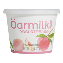 Oarmilk 吾岛牛奶 0乳糖酸奶 桶装 低温发酵乳 420g 1桶 蜜桃味