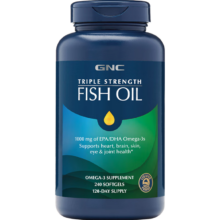 GNC健安喜 三倍深海鱼油omega-3软胶囊 DHA EPA 240粒