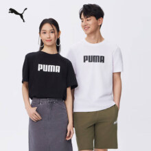 彪马 PUMA 纯棉宽松休闲短袖T恤 690237 黑色-01 XL (185/104A)