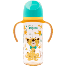 贝亲 PPSU双把手防胀气奶瓶 330ml 绅士豹 L号奶嘴 AA223 6月+