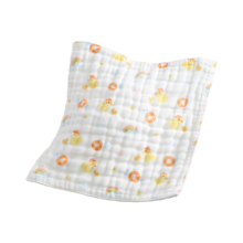 贝肽斯 口水巾 婴儿纯棉纱布小方巾 30*30cm 4层棉纱 3条