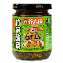 芥大侠 竹笋酸菜下饭菜 香辣芥菜榨菜拌面拌饭酱 木耳酸菜香辣 218g*2