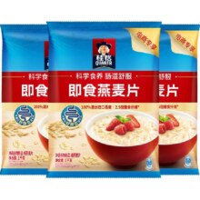 QUAKER 桂格 原味即食麦片 1000g*3袋 燕麦片冲泡饱腹代餐