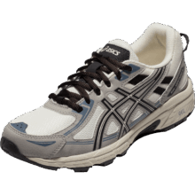 PLUS会员：亚瑟士 ASICS GEL-VENTURE 6 奶白色/灰色 37.5 越野慢跑鞋