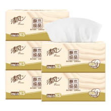 清风 四层加厚原木纯品纸巾 320张*5包